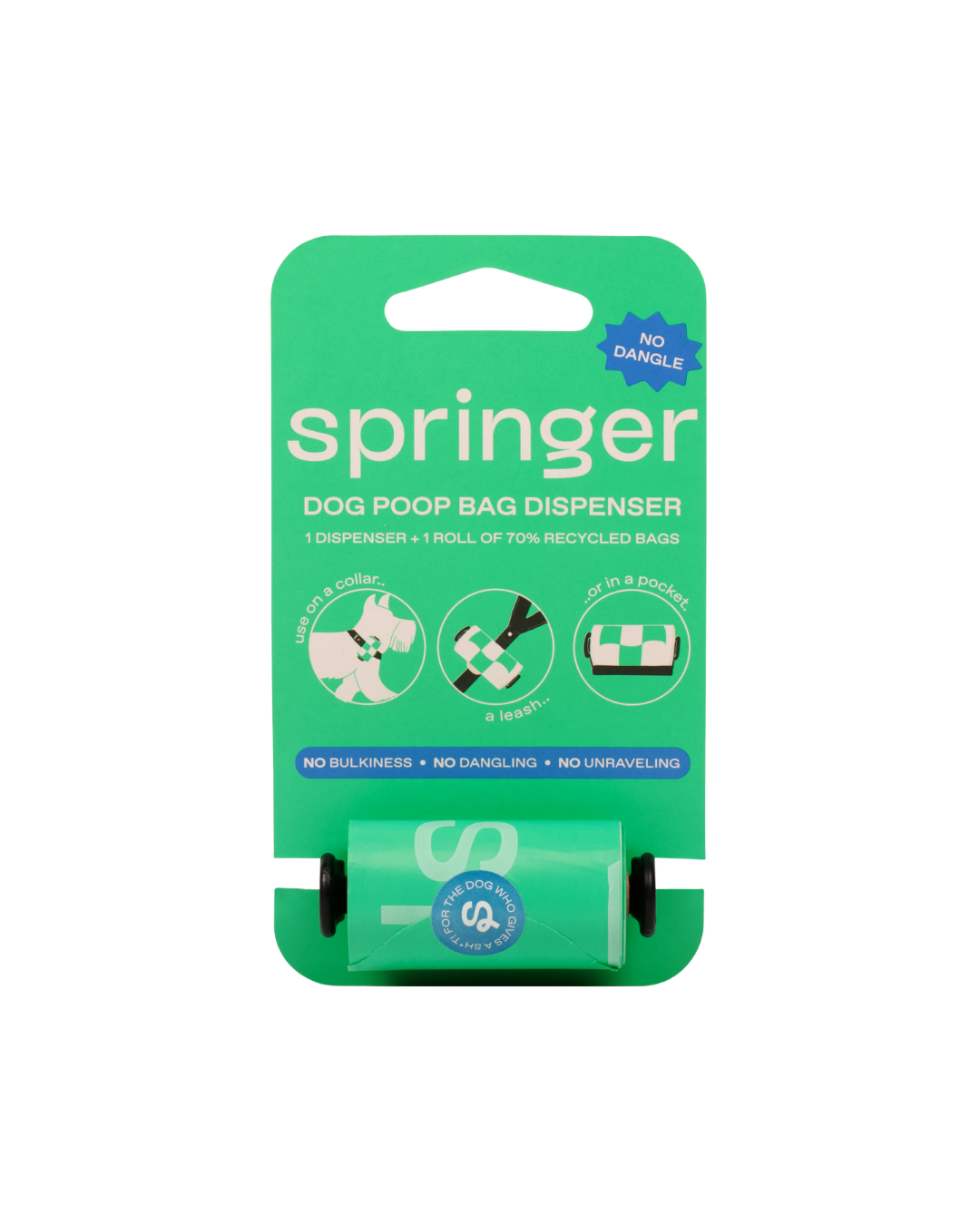 Premium Dog Poop Bag Dispenser with 15 Leak-Proof Bags