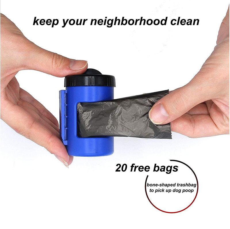 LED Retractable Dog Leash 4.5m with Waste Bag Dispenser, Up to 20kg