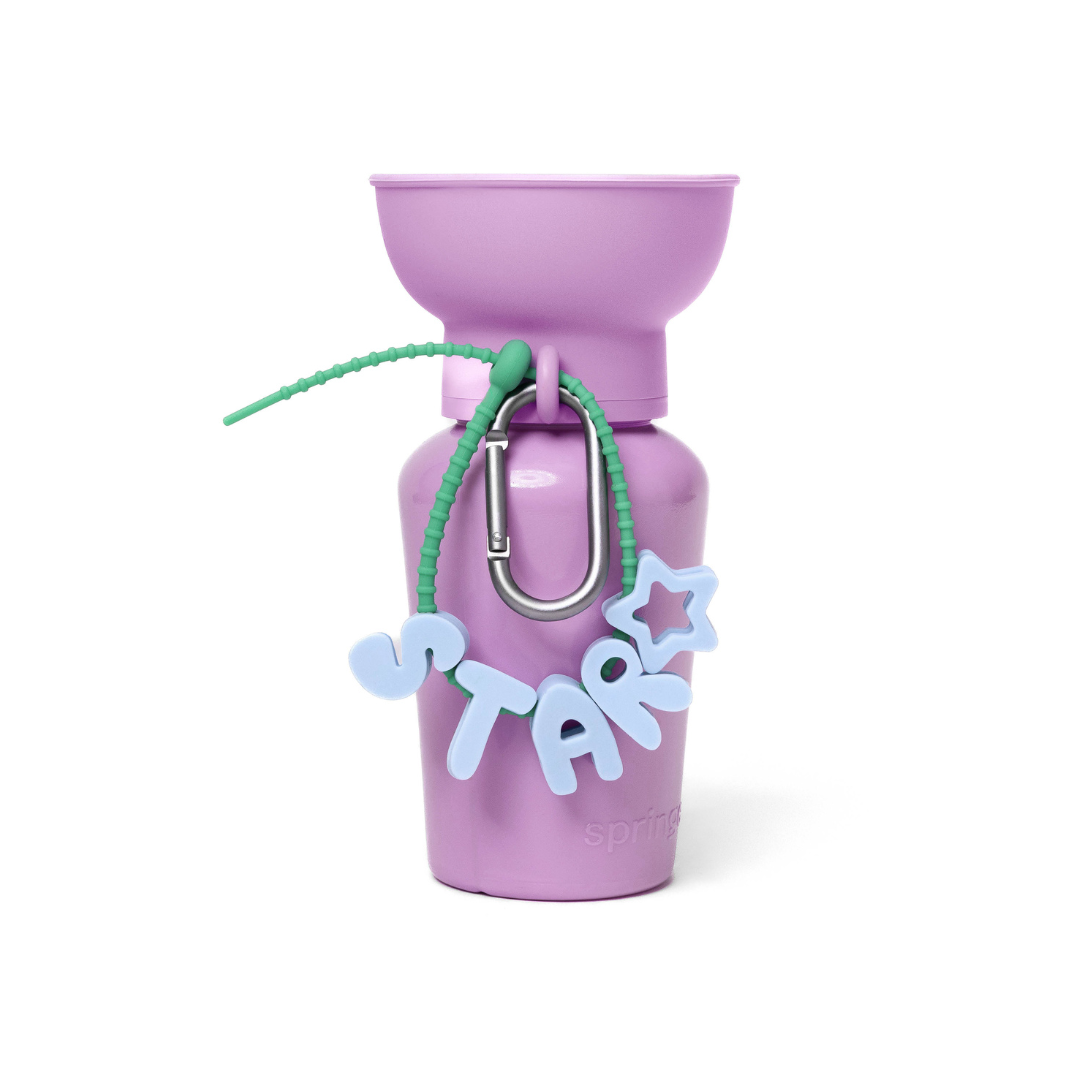 20oz Flip Dog Travel Water Bottle with Fold-Out Bowl