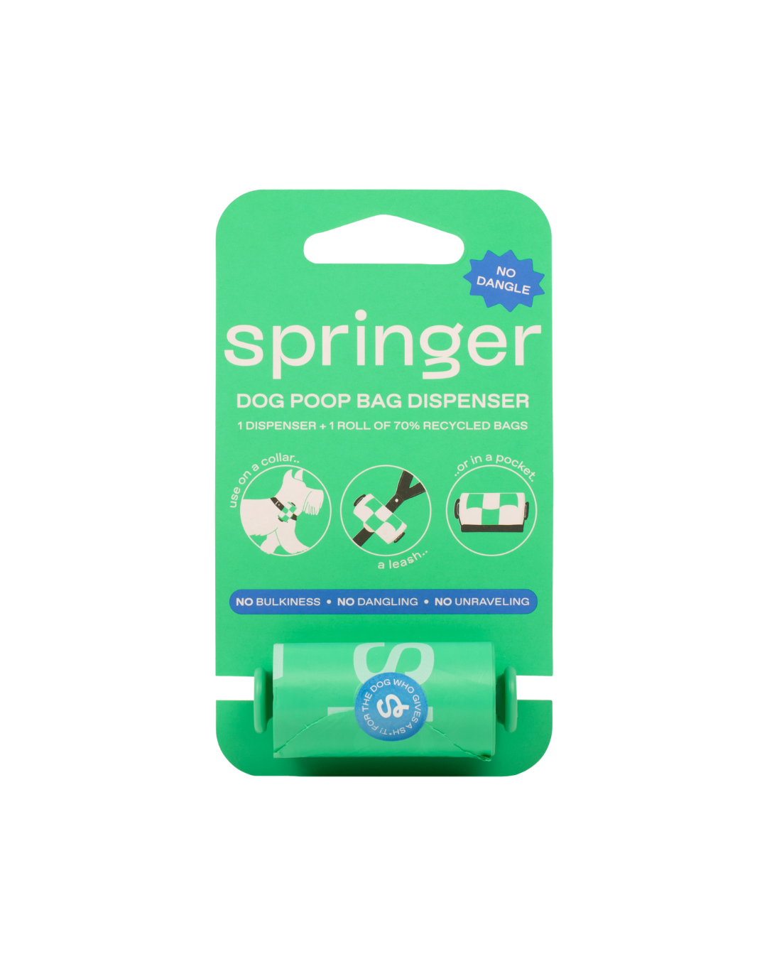 Premium Dog Poop Bag Dispenser with 15 Leak-Proof Bags