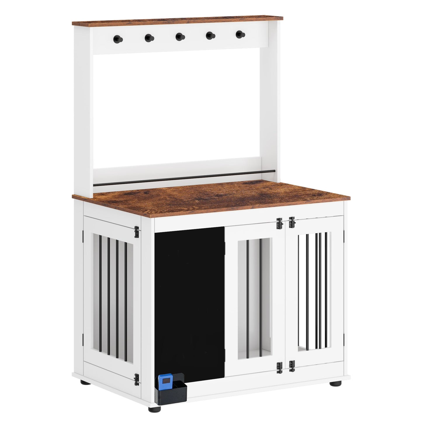 The "Do-It-All" Crate: Rolling Furniture Style Kennel with Lift Top & Storage