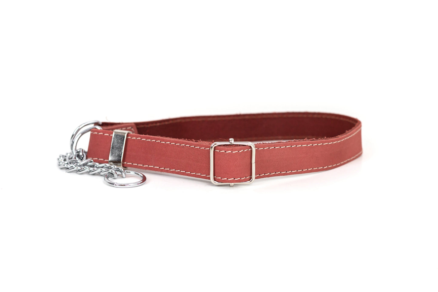 Martingale Coral Reef Leather Dog Collar – Full-Grain Leather, Secure No-Slip Fit