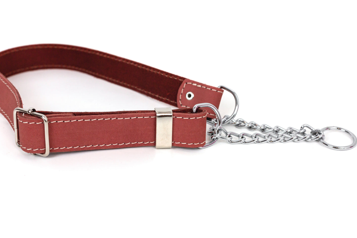 Martingale Coral Reef Leather Dog Collar – Full-Grain Leather, Secure No-Slip Fit