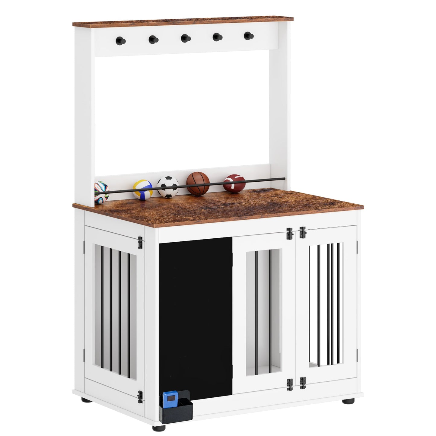 The "Do-It-All" Crate: Rolling Furniture Style Kennel with Lift Top & Storage