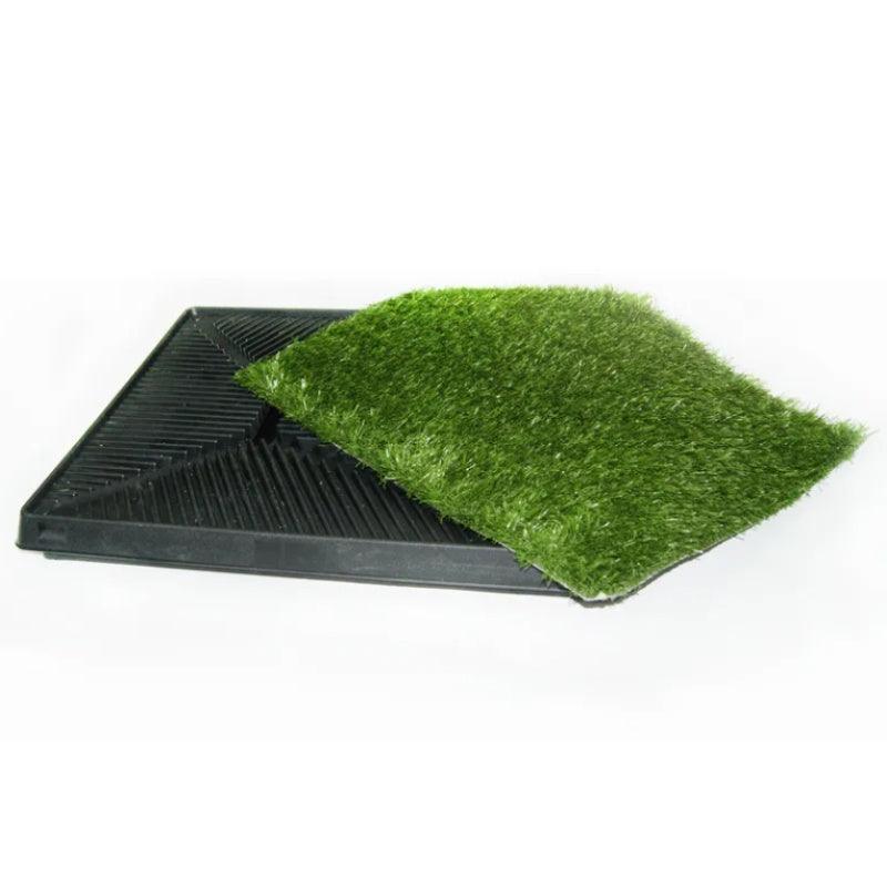 Portable Dog Grass Pad with Tray | 3-Layer Easy Clean System