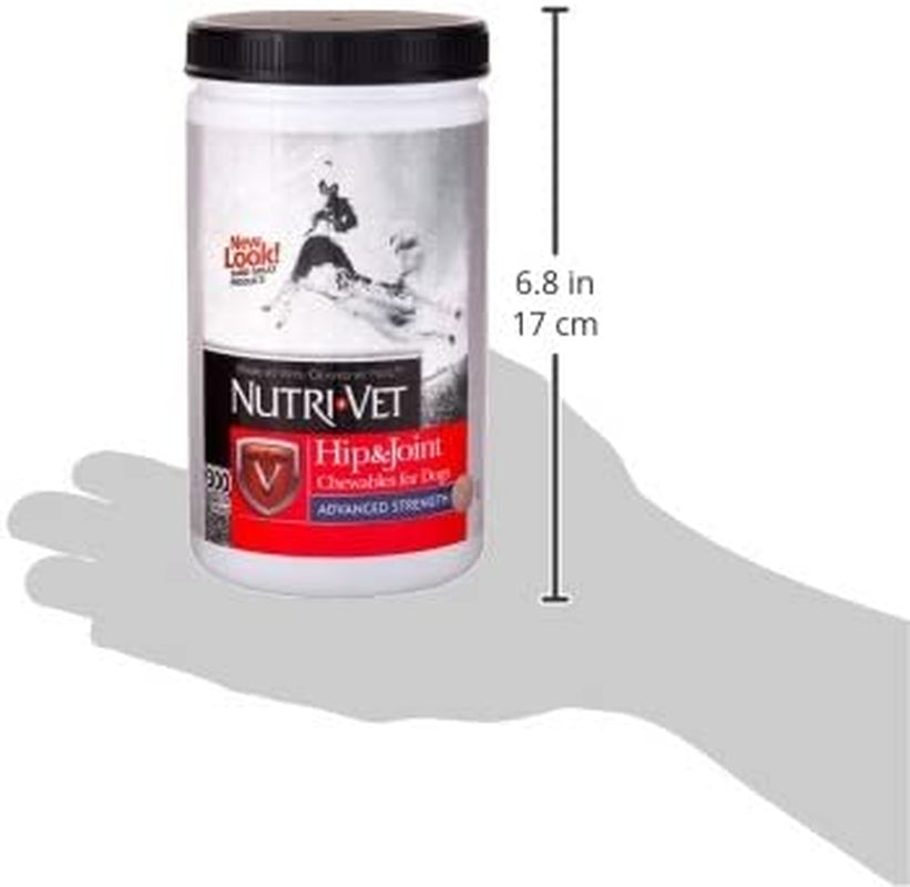 Nutri-Vet Advanced Hip & Joint Support for Senior Dogs – Extra Strength Chewable Tablets