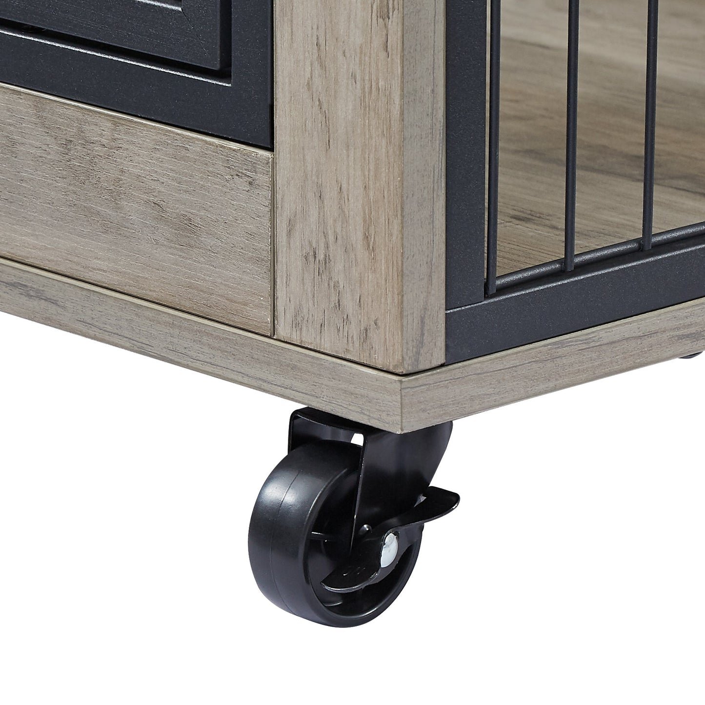 Furniture Style Dog Crate | Rolling 31.5" Indoor Kennel with Lift Top