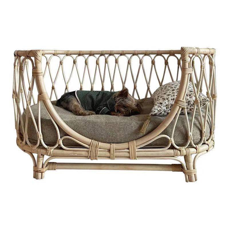 Handmade Rattan Dog Bed | Elevated Comfort & Boho Style Pet Couch