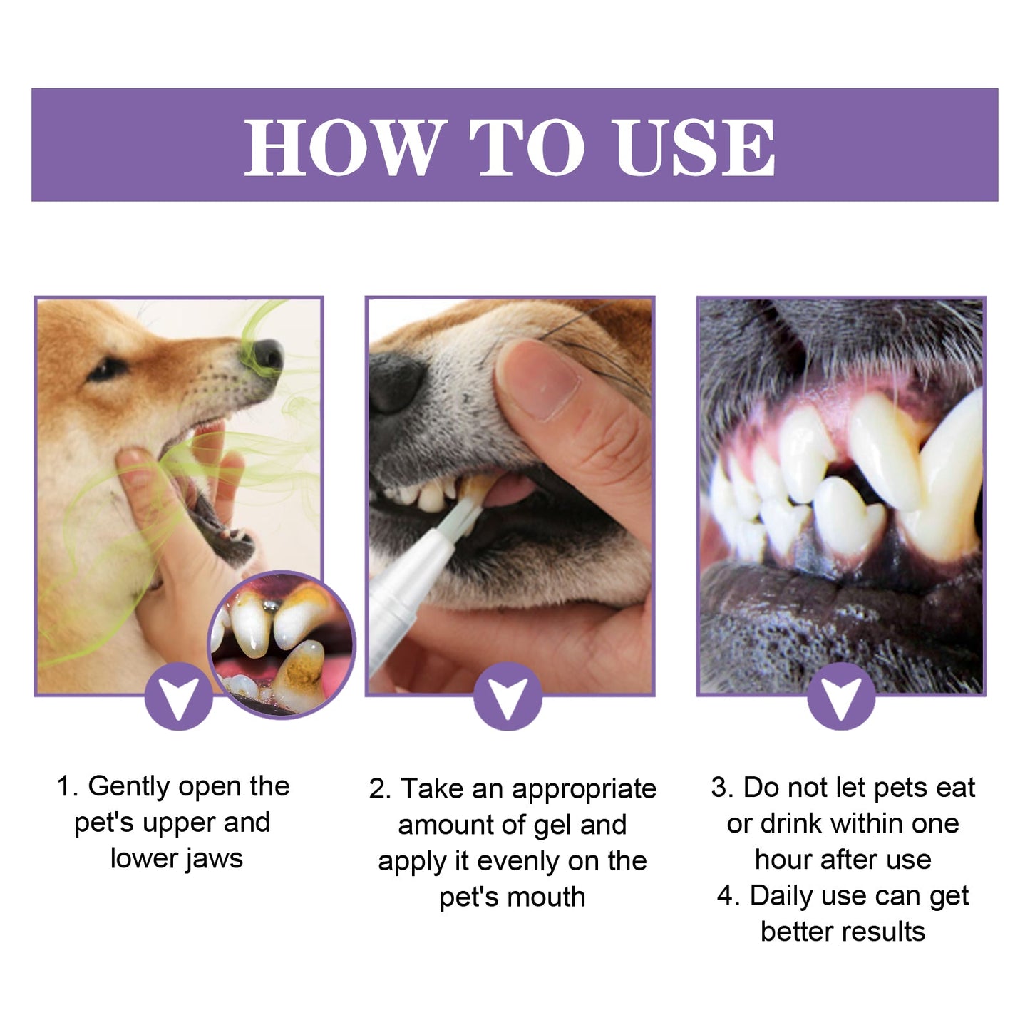 Pet Oral Repair Gel – Deep Cleaning Tooth Stain & Tartar Remover for Dogs and Cats