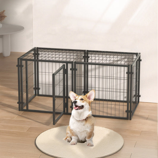 47-Inch Metal Dog Playpen | Indoor/Outdoor Puppy Crate & Kennel