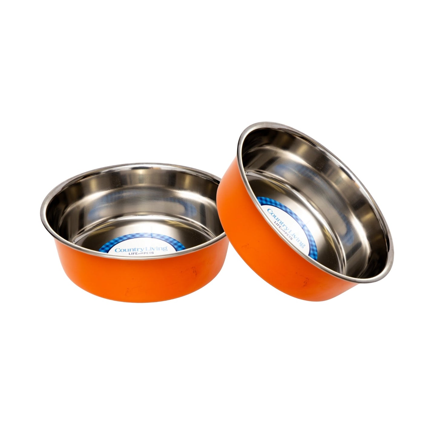 Heavy Duty Stainless Steel Dog Bowls - Set of 2 Bowls