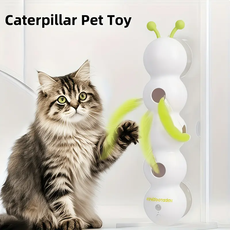 Wiggly Caterpillar Cat Toy – Automatic Motion Interactive Toy for Indoor Cats