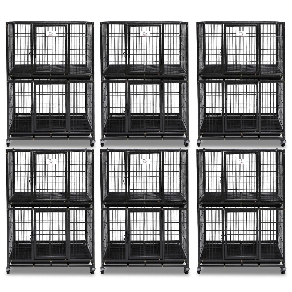 31 Inch Two Tier Dog Crate | Double Decker Steel Pet Kennel