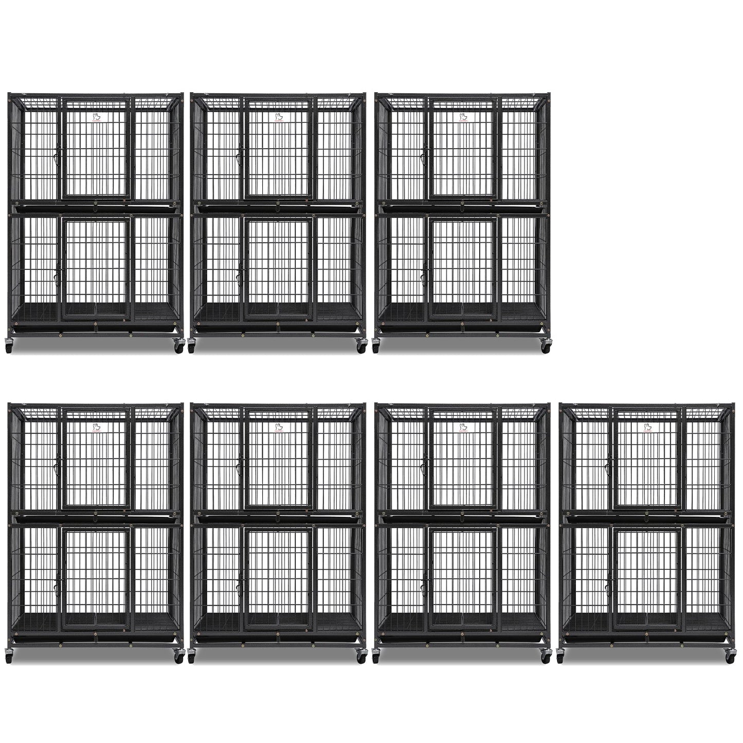 31 Inch Two Tier Dog Crate | Double Decker Steel Pet Kennel
