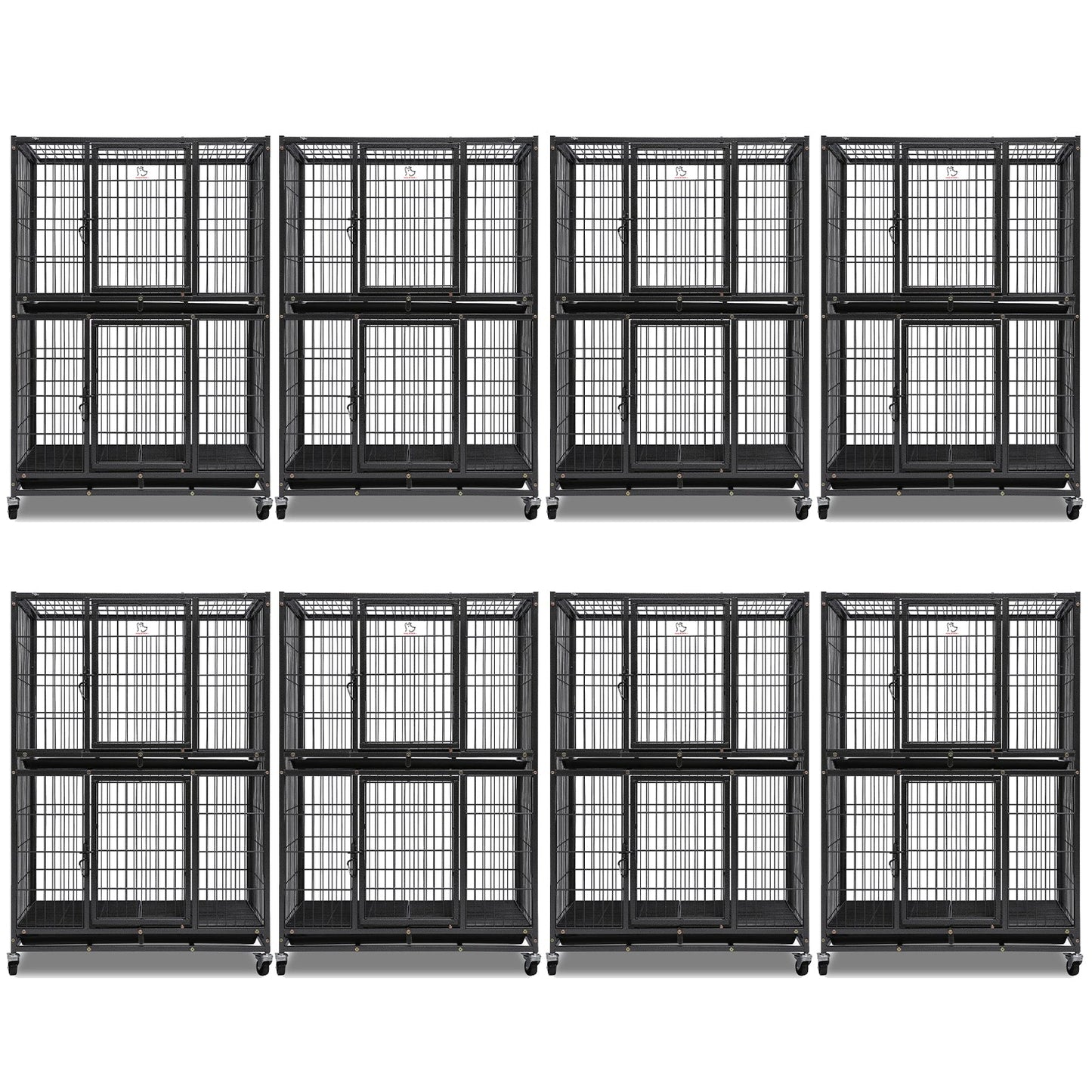 31 Inch Two Tier Dog Crate | Double Decker Steel Pet Kennel