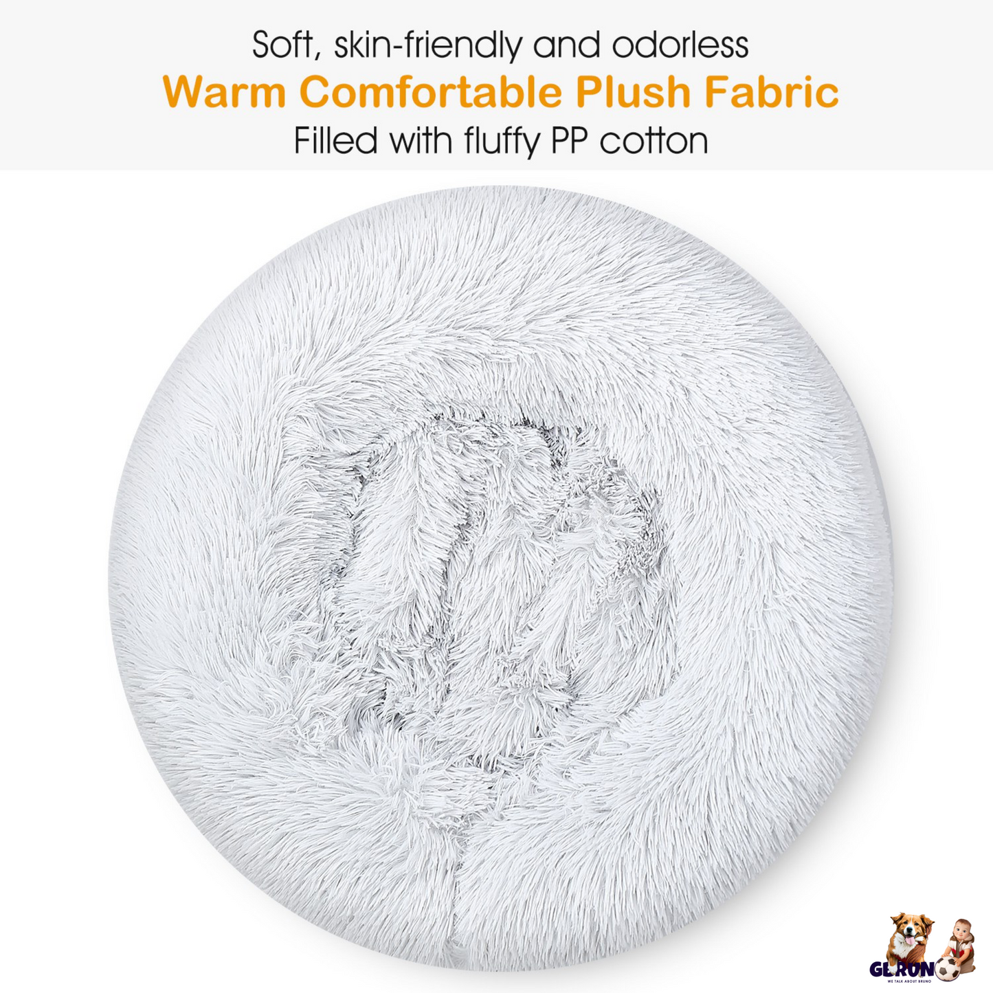 Calming Dog Bed | Round Plush Pet Donut Cuddler