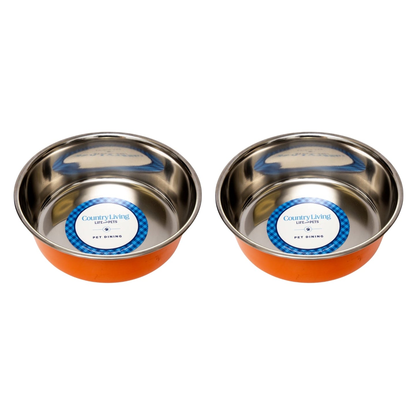 Heavy Duty Stainless Steel Dog Bowls - Set of 2 Bowls