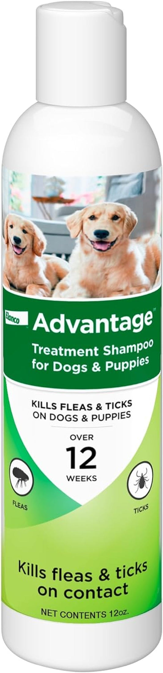 Advantage Flea and Tick Treatment Shampoo for Dogs and Puppies | 12 oz Bottle