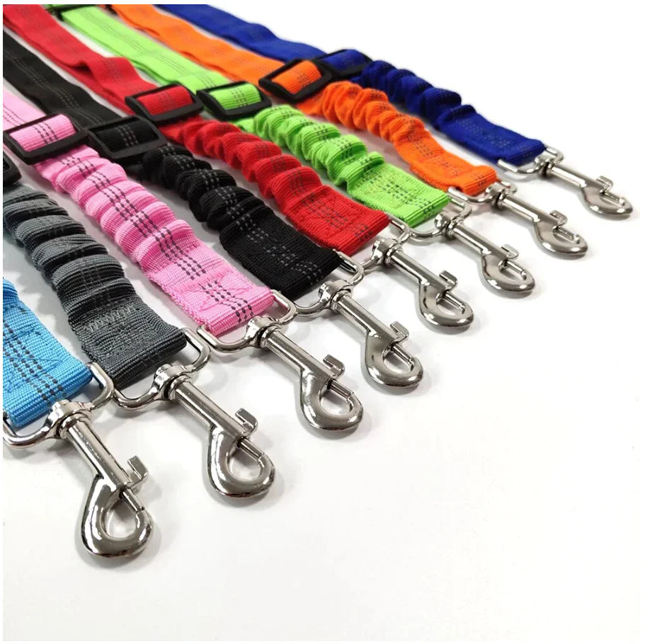 Reflective Dog Car Safety Belt Leash | Night-Visible Vehicle Travel Tether