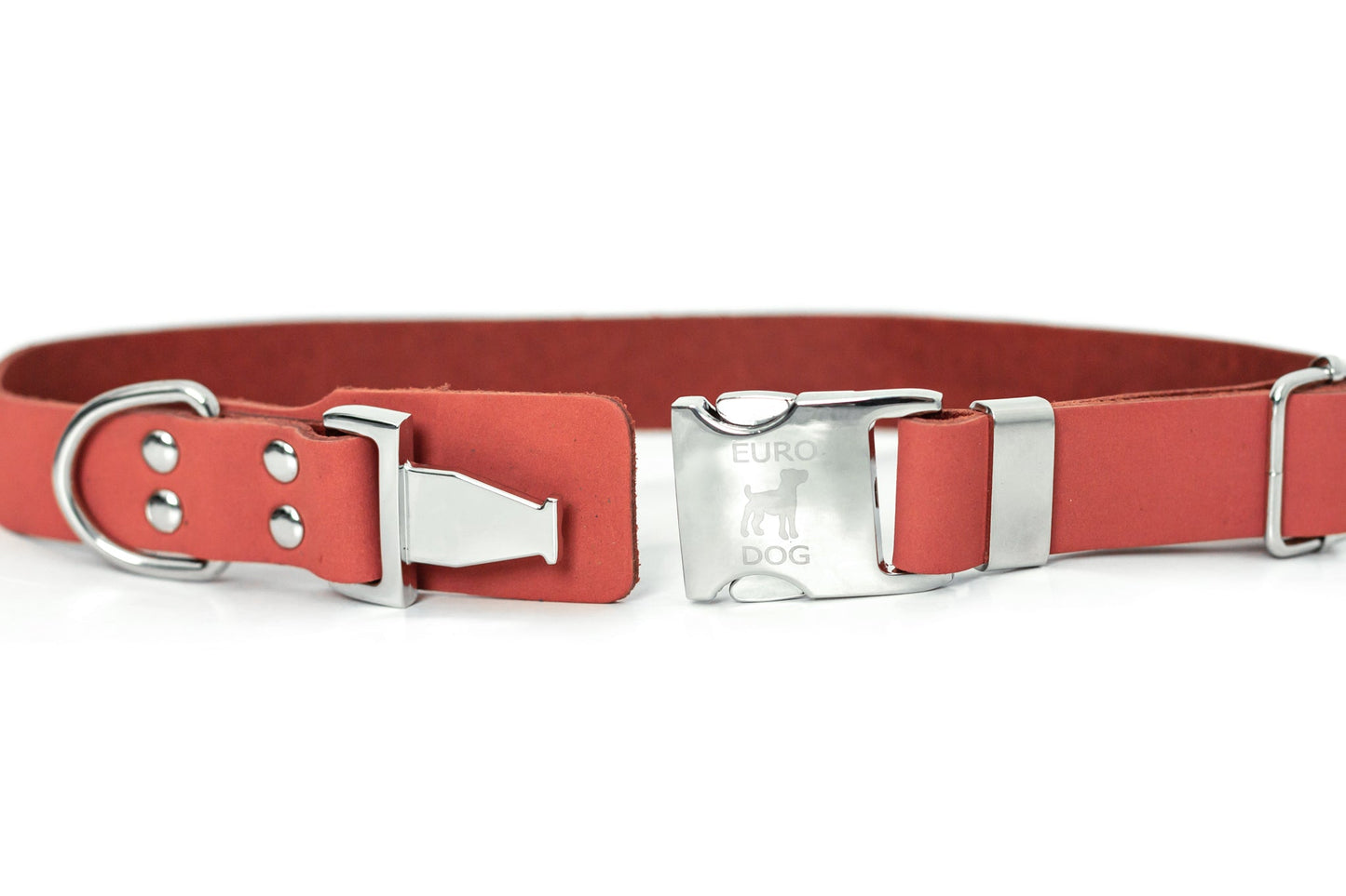 Quick-Release Coral Reef Leather Dog Collar - Premium Full-Grain Leather
