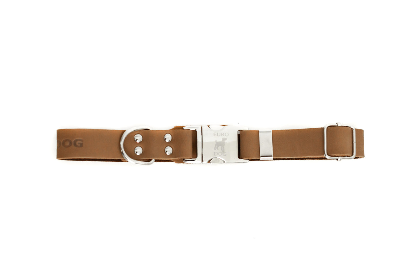 Quick-Release Dog Collar - Modern Style Quick-Release Khaki Leather Dog Collar
