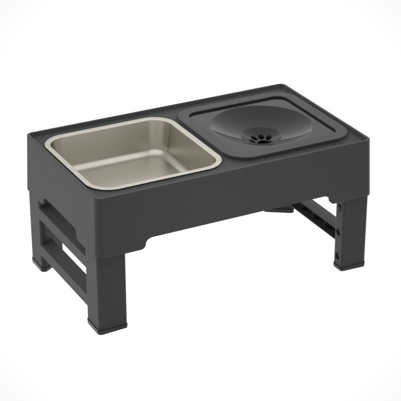 Adjustable Height Elevated Dog Bowl Stand | Stainless Steel | 54 Oz