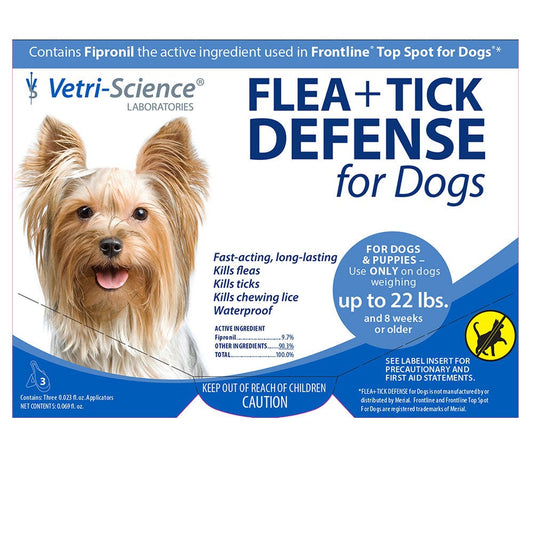 21st Century Flea and Tick Defense for Small Dogs up to 22 lbs | 3 Doses