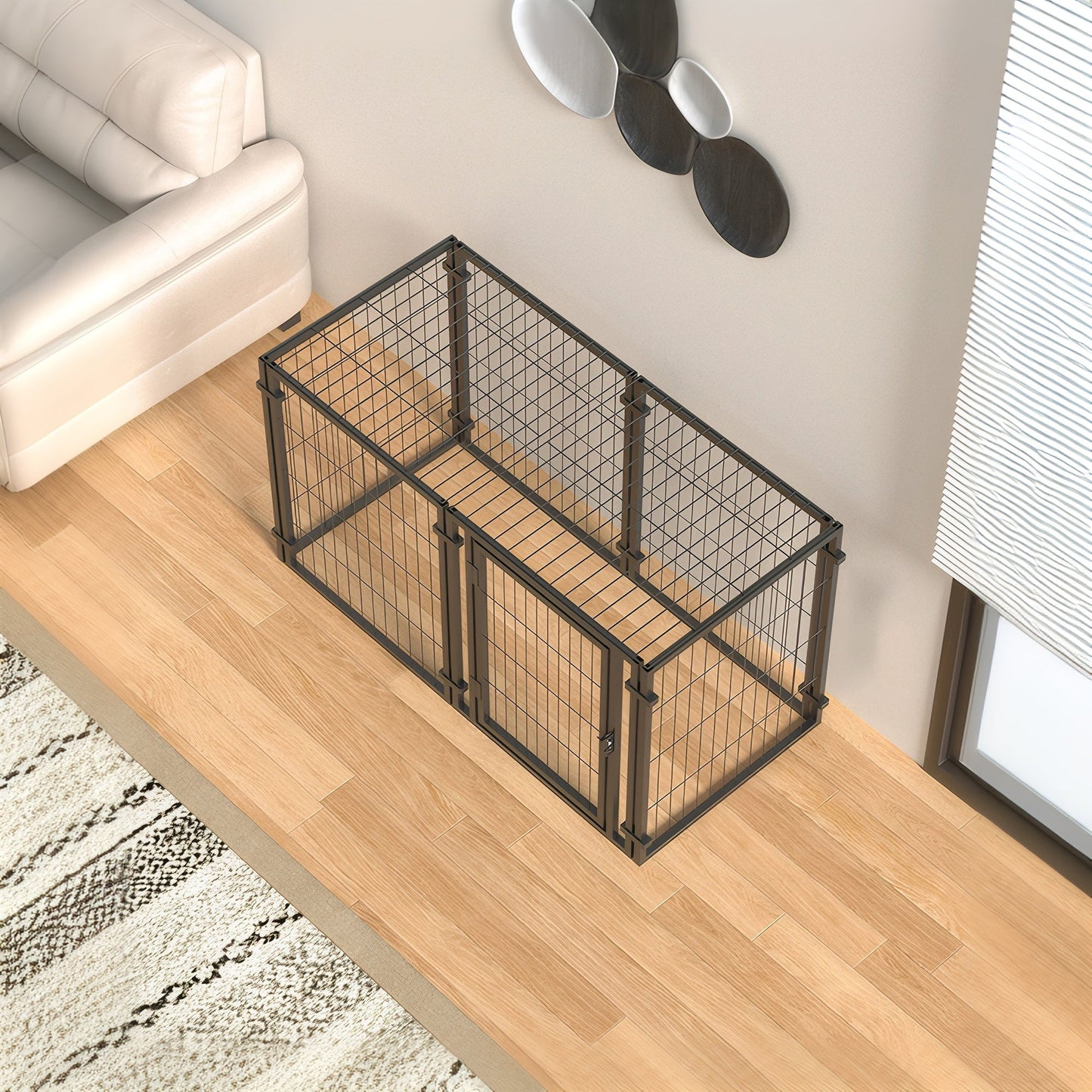 47-Inch Metal Dog Playpen | Indoor/Outdoor Puppy Crate & Kennel