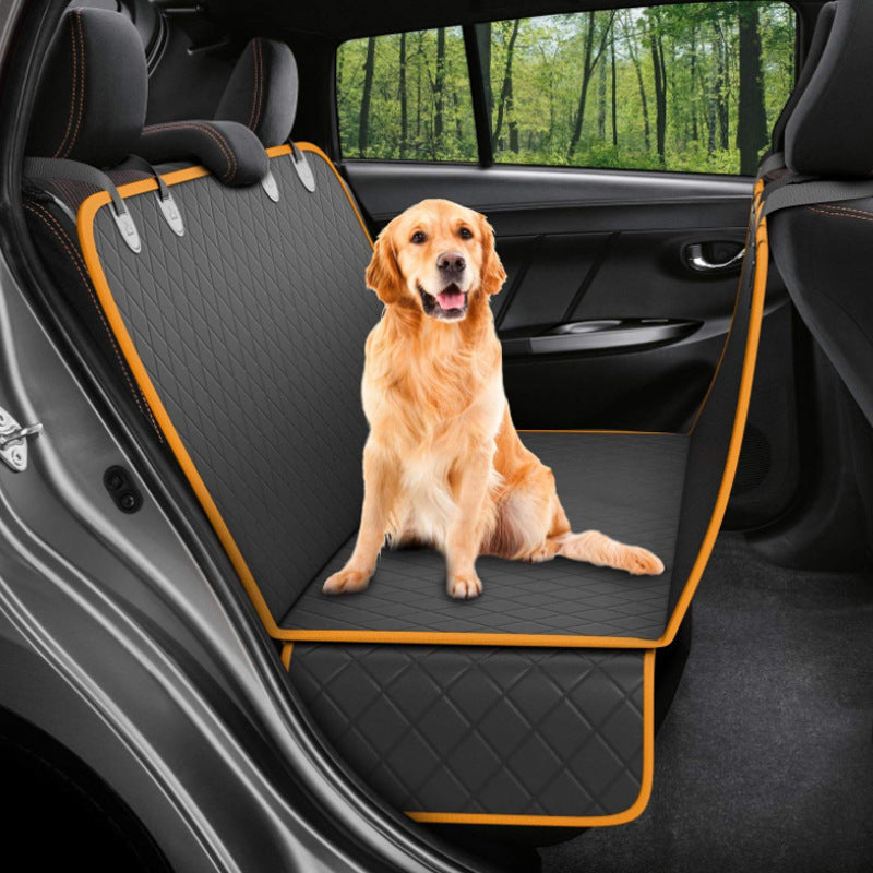 Waterproof Dog Car Seat Cover with Mesh Window | Pet Hammock Safety Protector | 137x147cm
