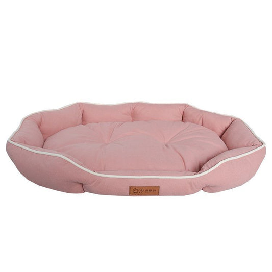 Oval Dog Bed | Soft Suede Nesting Pad for Shiba Inus & Medium Breeds | Sizes S-XXL