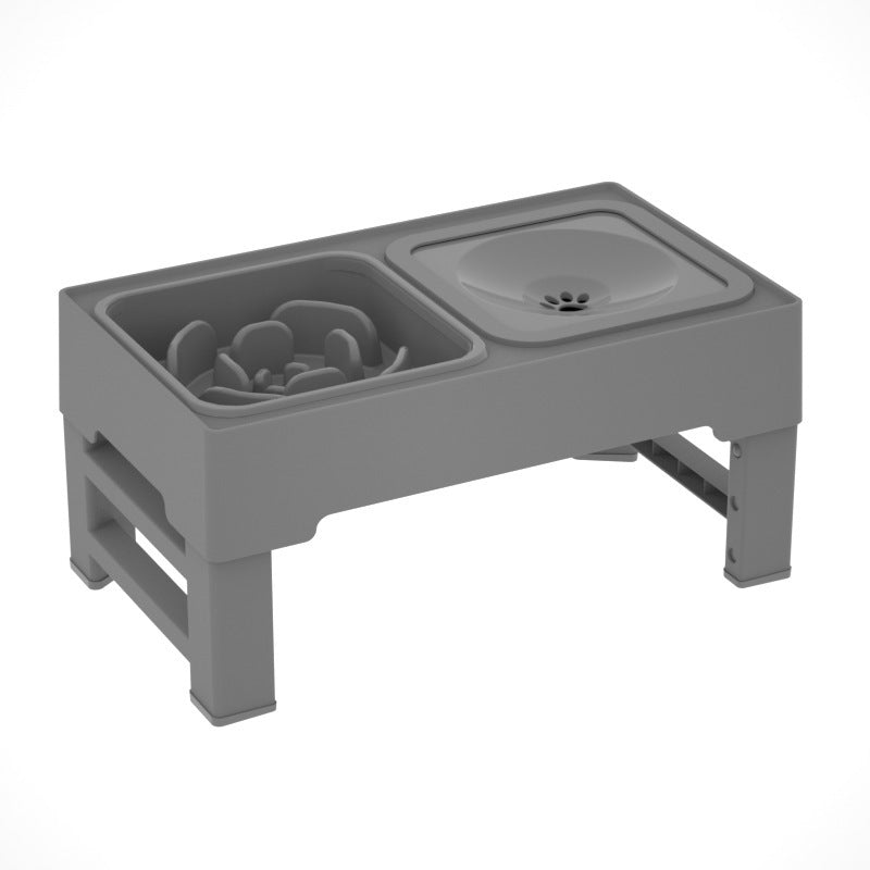 Adjustable Height Elevated Dog Bowl Stand | Stainless Steel | 54 Oz