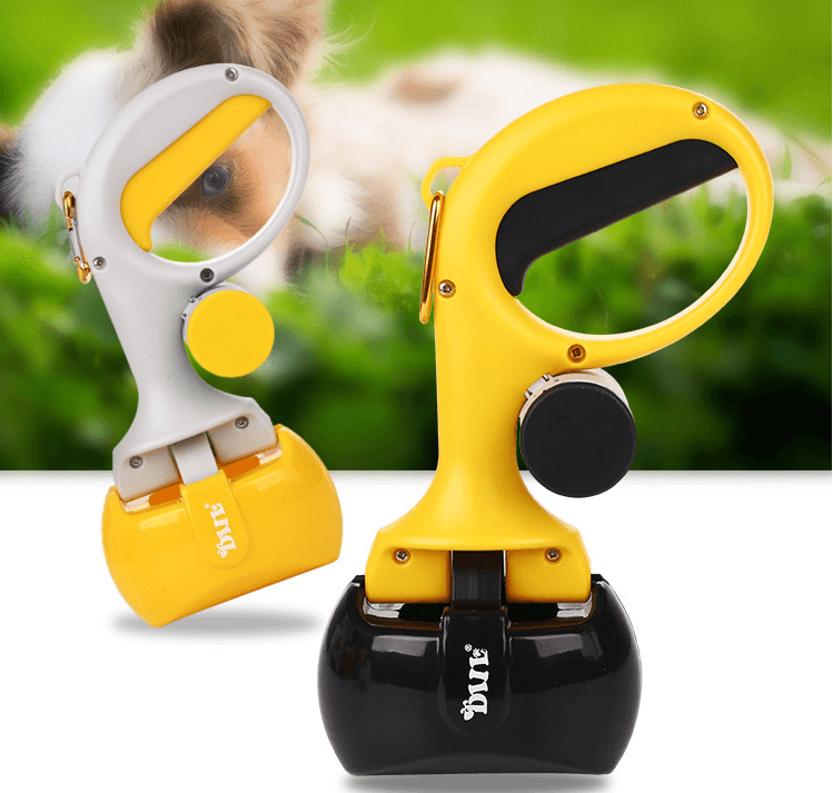 Portable Waste Picker for Dogs, Curved Grip, ABS Plastic, 25 x 11.9 cm
