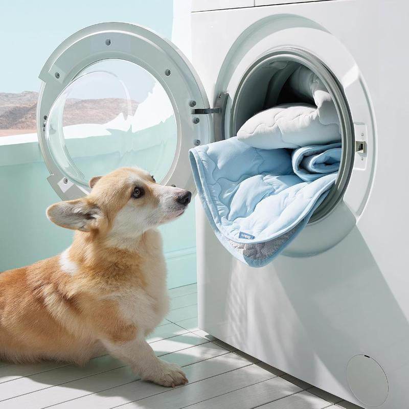 Washable Dog Cooling Mat | Cooling Tech Crate Pad For Dogs Up to 50+ lbs
