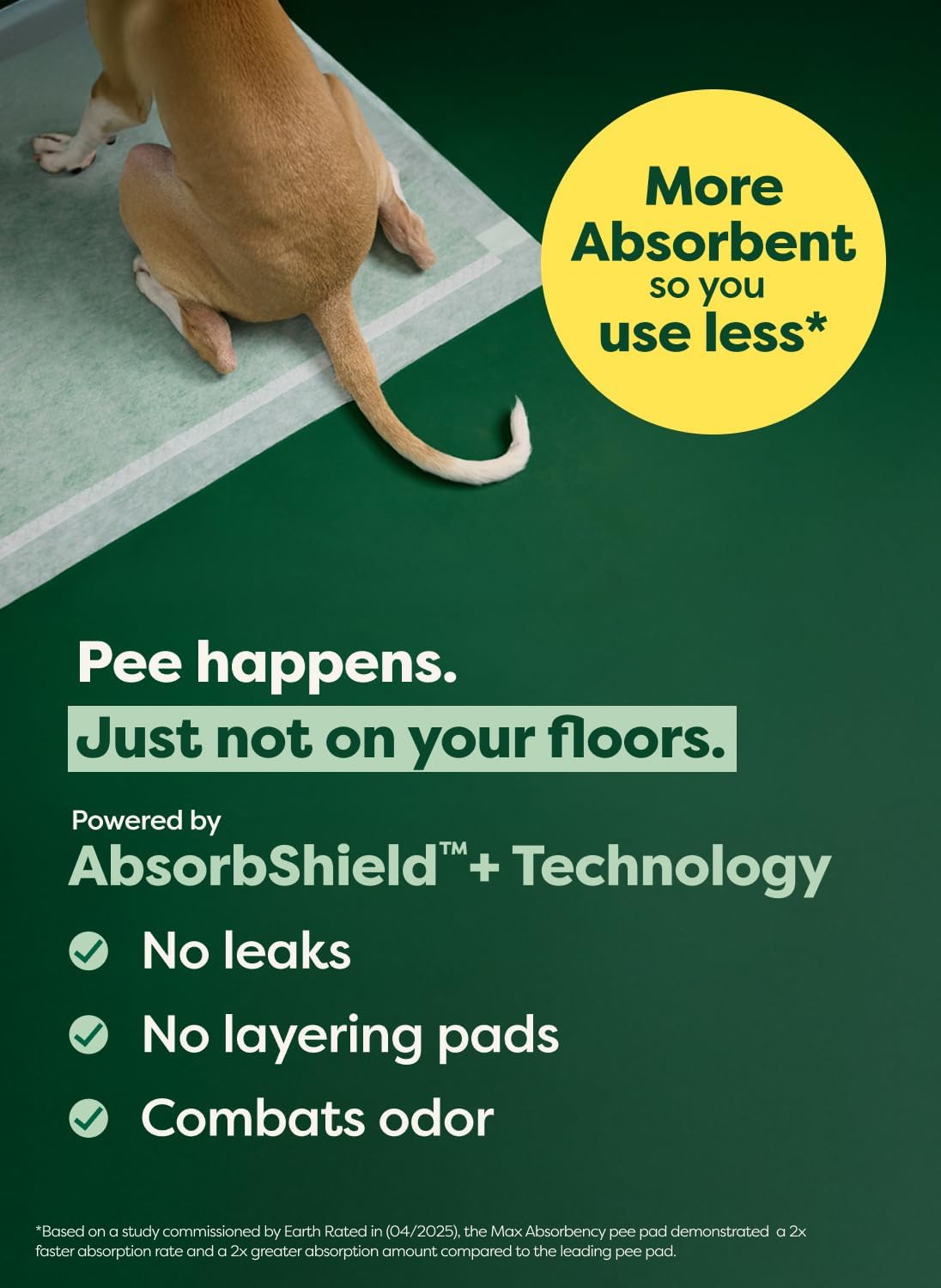 Earth Rated Max Puppy Pads | 40 Count Large Dog Training Mats