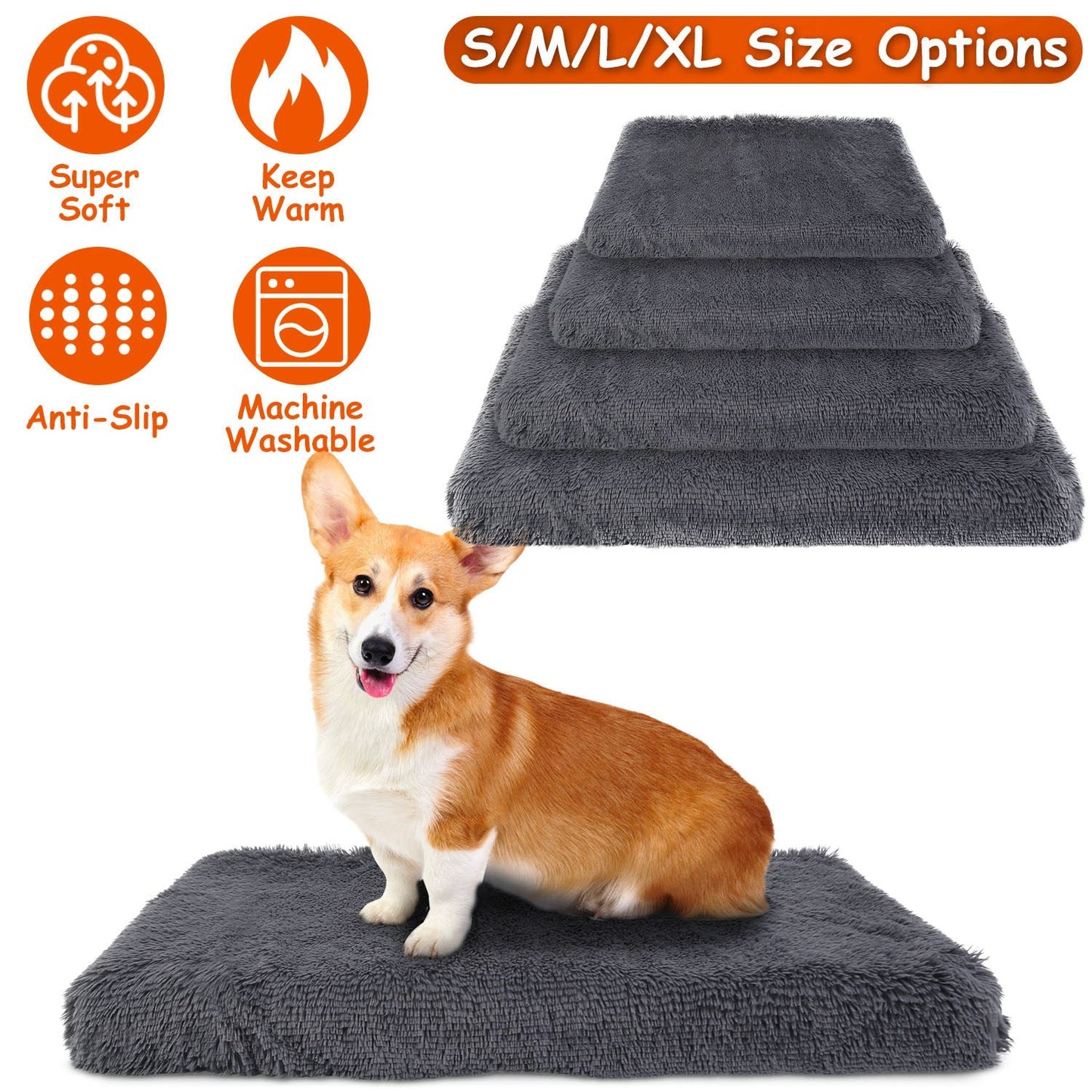 Orthopedic Dog Bed with Washable Cover | Plush Egg Crate Foam