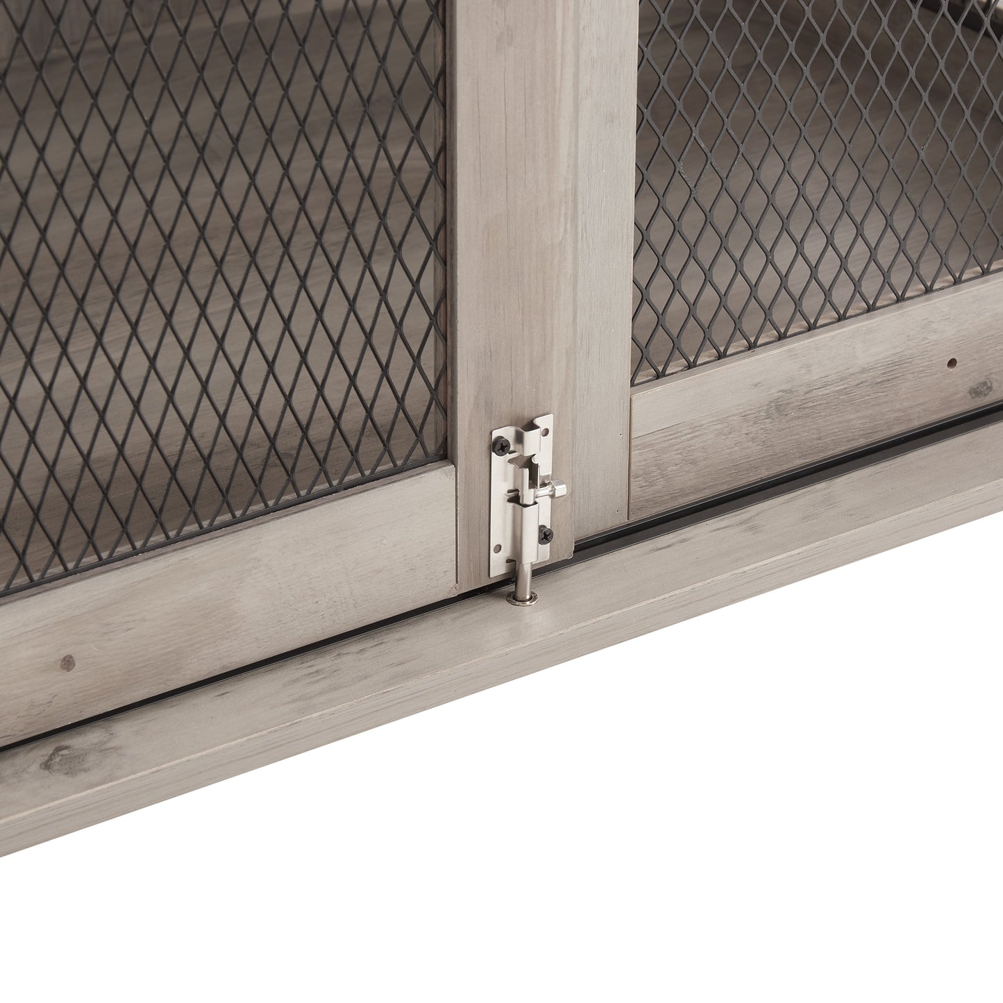 Farmhouse Dog Cage Crate Furniture | Sliding Barn Door Kennel