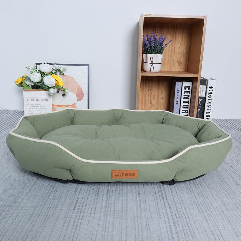 Oval Dog Bed | Soft Suede Nesting Pad for Shiba Inus & Medium Breeds | Sizes S-XXL