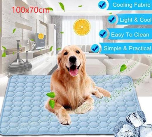 Ice Silk Pet Cooling Mat | Self-Cooling Breathable Pad