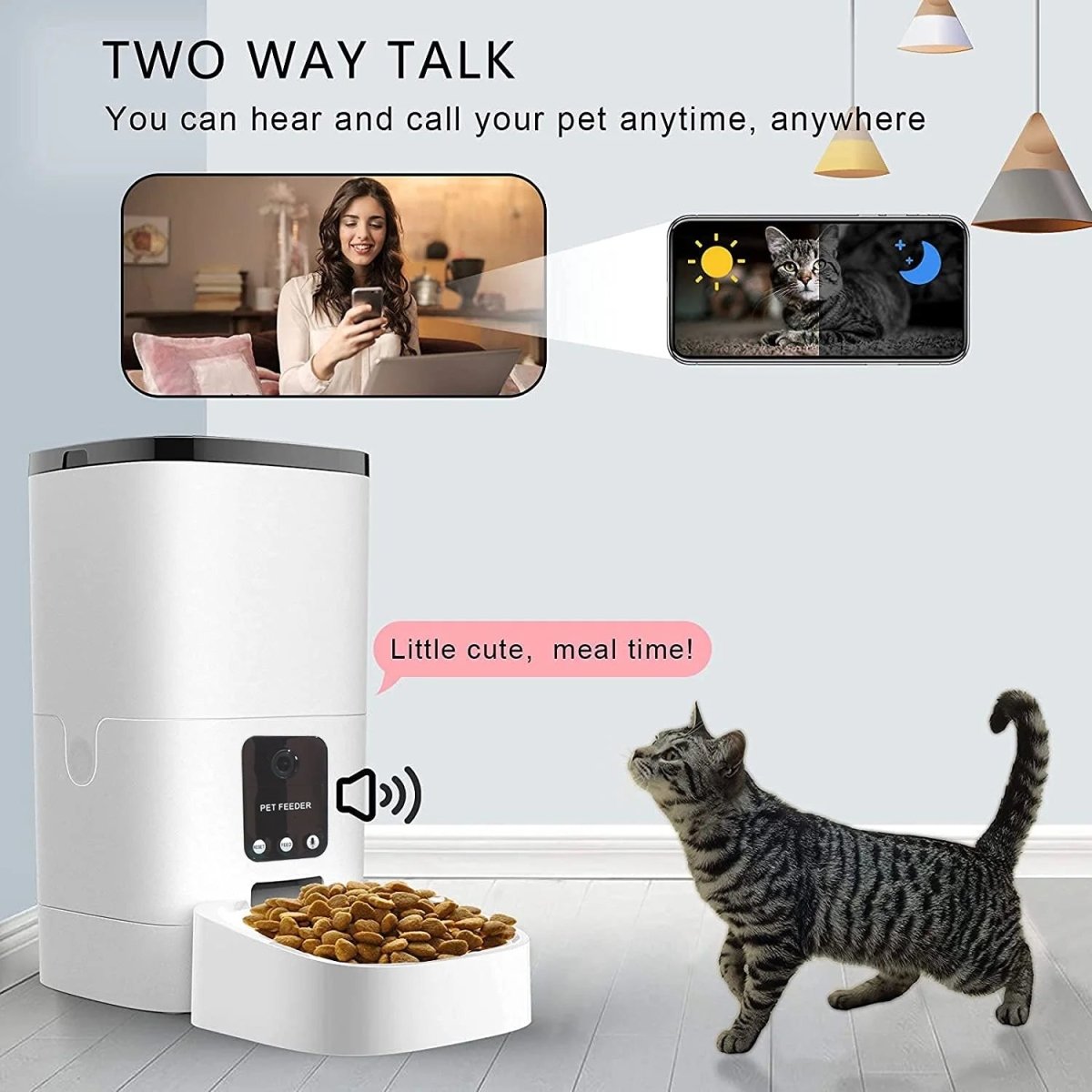 Automatic Pet Feeder With Camera And Wifi | 6L Smart Storage