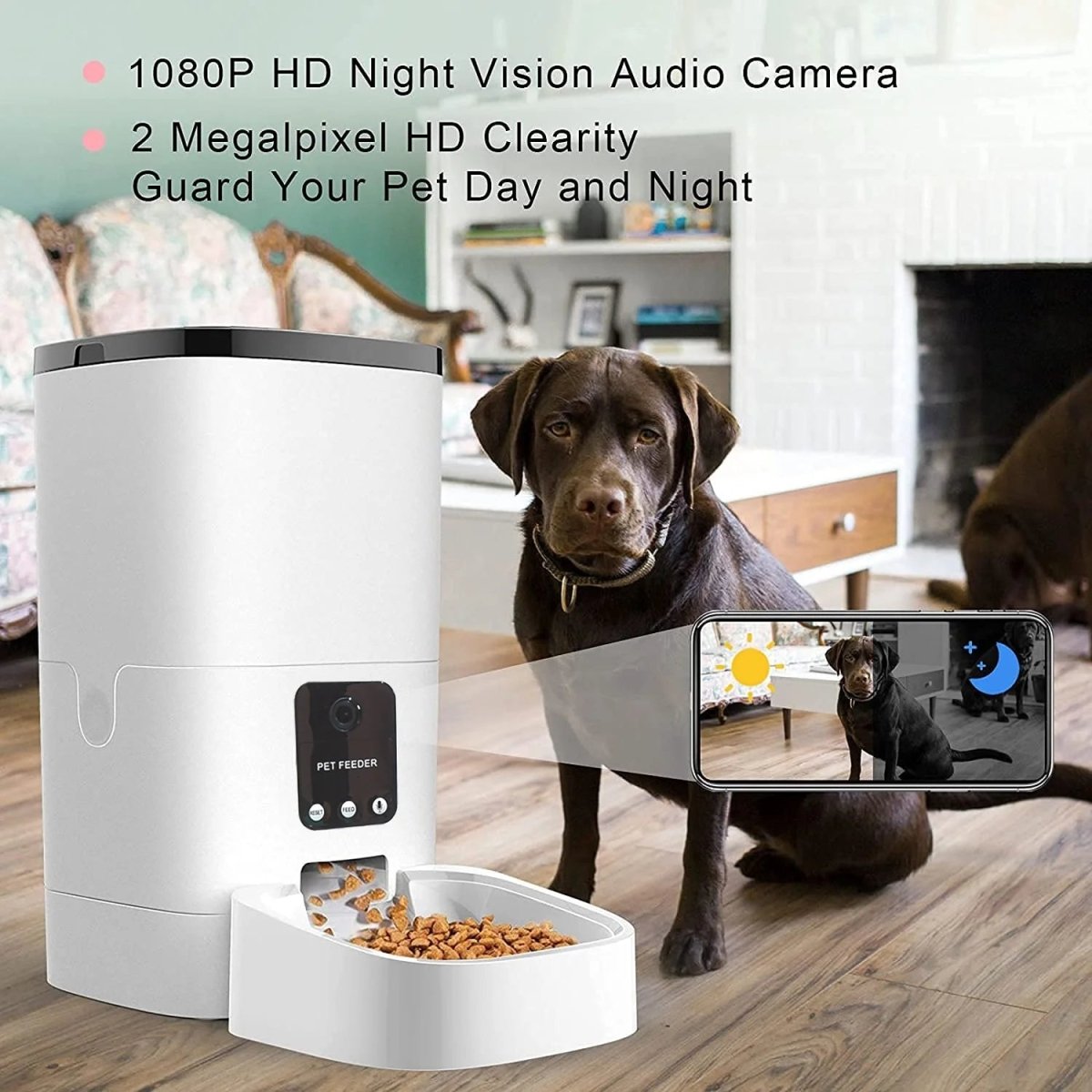 Automatic Pet Feeder With Camera And Wifi | 6L Smart Storage