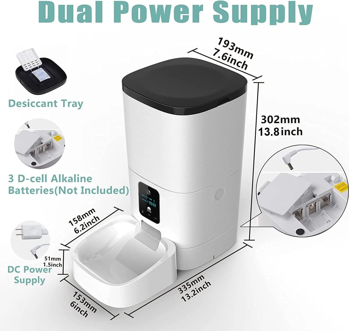 Automatic Pet Feeder With Camera And Wifi | 6L Smart Storage