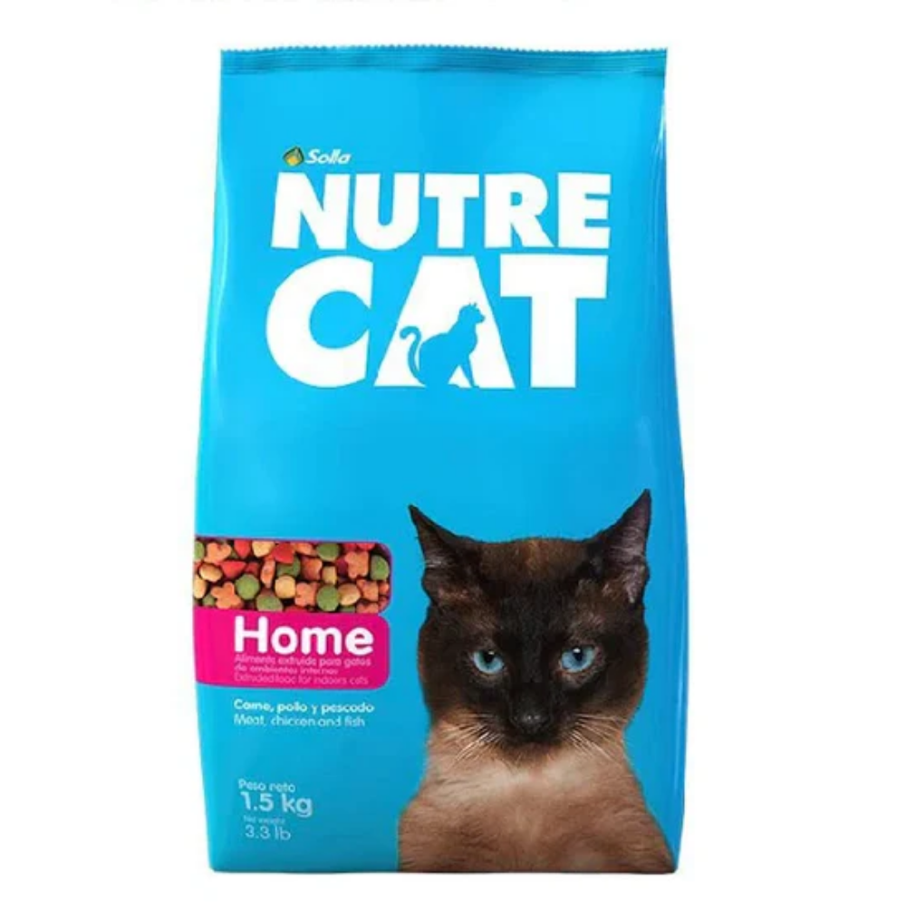 NutreCat Home Dry Cat Food – Chicken, Beef & Fish Recipe (3.3 lb Bag)