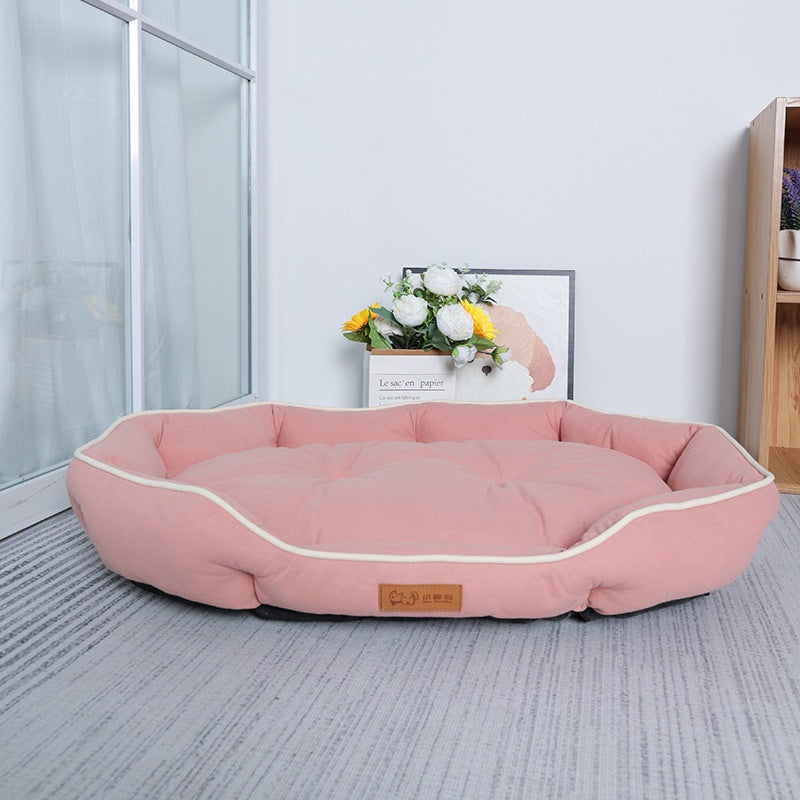 Oval Dog Bed | Soft Suede Nesting Pad for Shiba Inus & Medium Breeds | Sizes S-XXL
