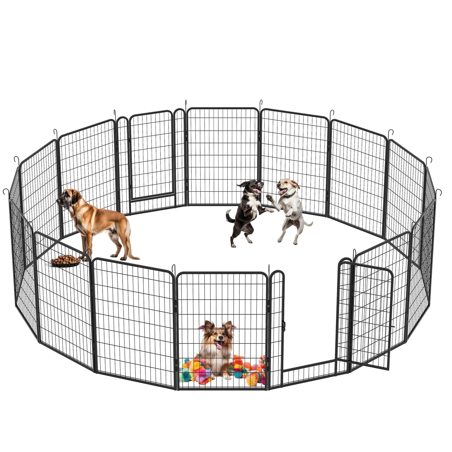 Dog Playpen and Puppy Exercise Fence | 16-Panel Heavy Duty Dog Exercise Pen