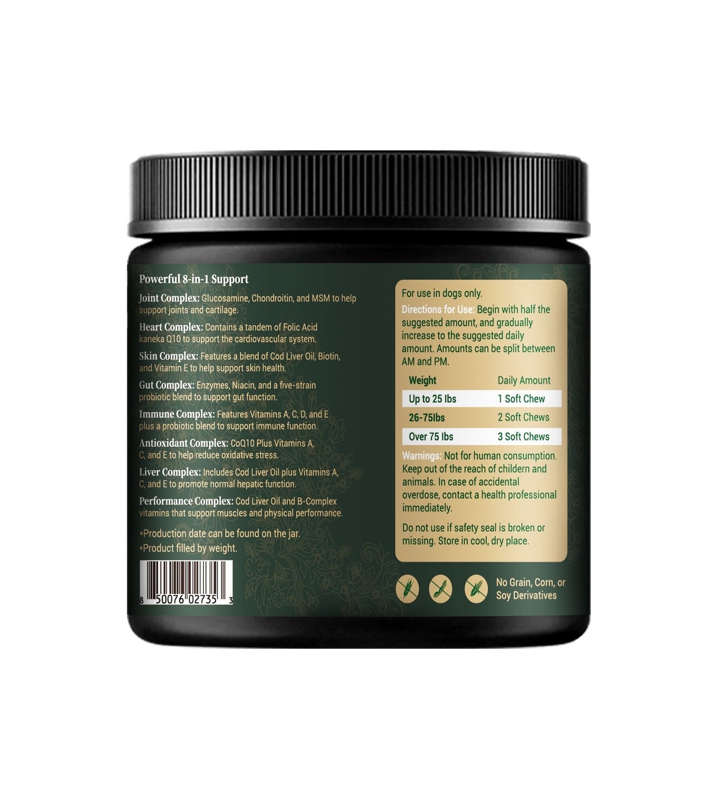 8-in-1 Daily Multivitamin for Dogs: All-in-One Health Support with Probiotics | 120 Count