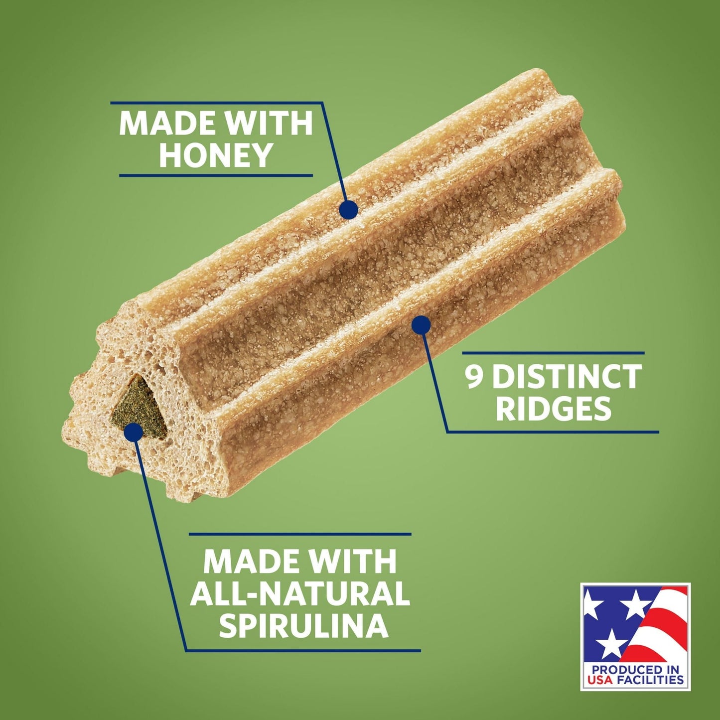 Purina DentaLife ActivFresh Large Dog Dental Chews – 7 ct Honey & Spirulina