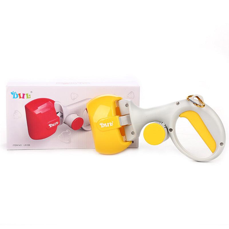 Portable Waste Picker for Dogs, Curved Grip, ABS Plastic, 25 x 11.9 cm