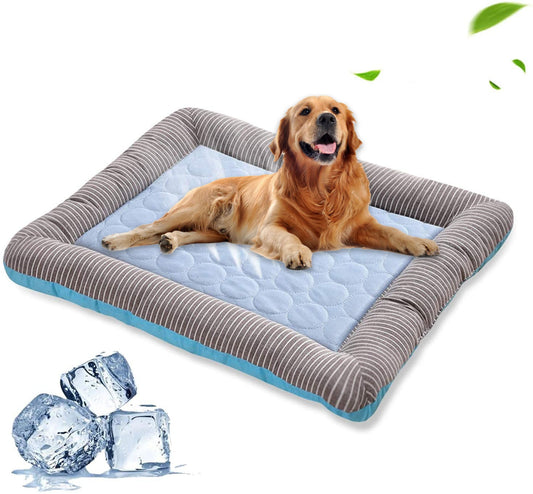 Ice Silk Pet Cooling Mat | Washable Self-Cooling Bed