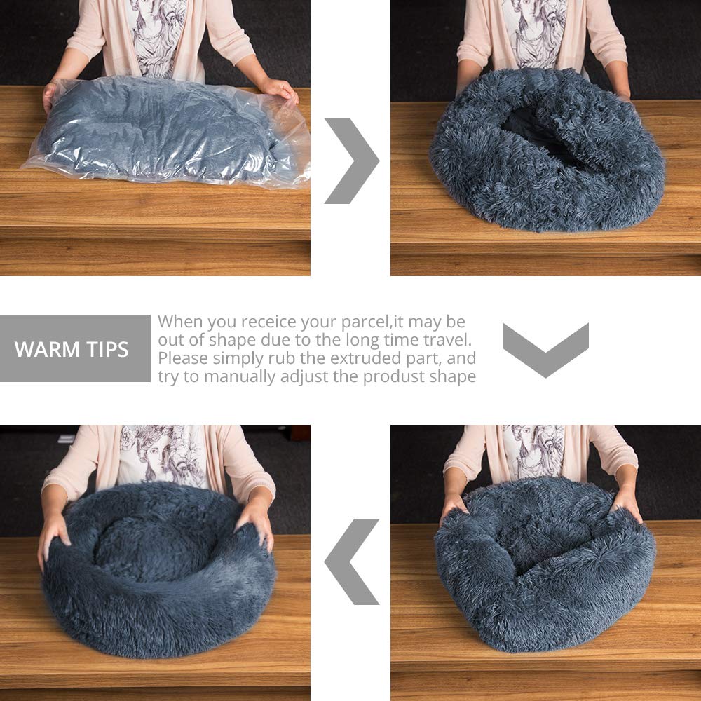Donut Dog Bed | Plush Calming Pet Cuddler