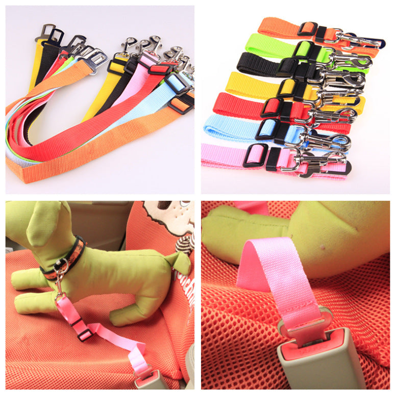 Adjustable Pet Car Safety Seat Belt for Dogs and Cats | Nylon SUV Pet Safety Lead